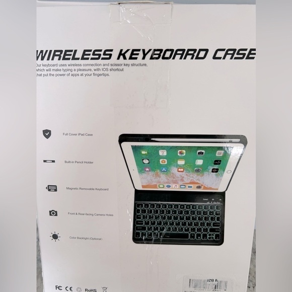NWOT Wireless Keyboard Case for iPad